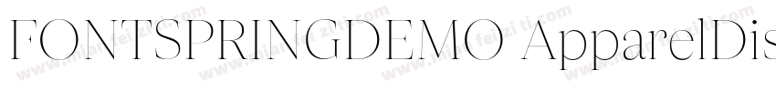 FONTSPRINGDEMO ApparelDisplayRegul字体转换